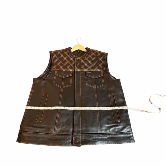 NWT 2XL HARLEY DAVIDSON COLORS BLACK AND ORANGE MENS VEST - Picture 6 of 9